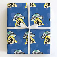Funny Easter Day UFO Alien Bunny Wrapping Paper Roll