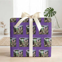 Funny Easter Day Wrapping Paper Roll Cat Selfie With Bunny Bigfoot UFO Bunny Egg