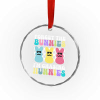 Funny Easter Forget The Bunnies I Am Chasing Hunnies Crystal Glass Ornament