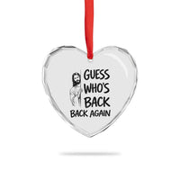 Funny Easter Jesus Heart Crystal Glass Ornament Guess Who's Back Back Again