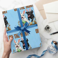 Funny Easter Labrador Bunny Ears Wrapping Paper Roll On The Hunt