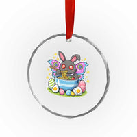 Funny Easter Mothman Eating Ramen Crystal Glass Ornament Cryptid Lover Gift