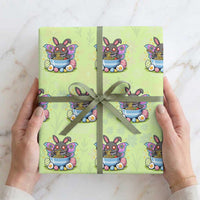 Funny Easter Mothman Eating Ramen Wrapping Paper Roll Cryptid Lover Gift