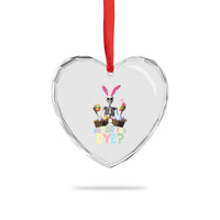 Funny Easter Skeleton Heart Crystal Glass Ornament But Did You Dye Easter Day Sunday - Wonder Print Shop