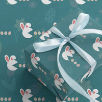 Funny Easter Wrapping Paper Roll Bunny Gamer Egg Hunter