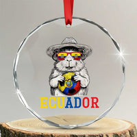 Funny Ecuador Guinea Pig Soccer Fan Crystal Glass Ornament Cavy Lover Gift