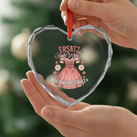 Funny Ersatz Backup Dirndl Oktoberfest Heart Crystal Glass Ornament Der Wille Zahlt Bavarian Festival Costume Humor - Wonder Print Shop