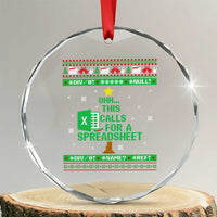 Funny Excel Christmas Tree Crystal Glass Ornament This Calls for a Spreadsheet Xmas DIV0 Errors - Wonder Print Shop