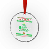 Funny Excel Christmas Tree Crystal Glass Ornament This Calls for a Spreadsheet Xmas DIV0 Errors - Wonder Print Shop