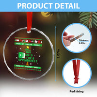 Funny Excel Christmas Tree Crystal Glass Ornament This Calls for a Spreadsheet Xmas DIV0 Errors - Wonder Print Shop
