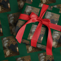 Funny Exorcist Cat Meme Wrapping Paper Roll Dark Humor Cat - Wonder Print Shop