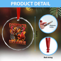 Funny Experienced Cock Handler Crystal Glass Ornament Inappropriate Adult Humor Chicken TS11