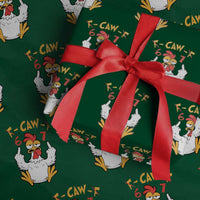 Funny F Caw F 67 Meme Wrapping Paper Roll Cartoon Chicken Six Seven Poultry Humor - Wonder Print Shop