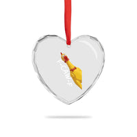 Funny F Caw F Chicken Toy Heart Crystal Glass Ornament Poultry Humor - Wonder Print Shop