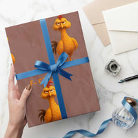 Funny F Caw F Fed Up Chicken Meme Wrapping Paper Roll Sarcastic Bird Humor Mood Swing
