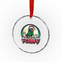 Funny F Caw F Raven Joke Crystal Glass Ornament Holiday Gift TS12