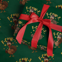 Funny F Caw F Thanksgiving Turkey Wrapping Paper Roll Poultry Humor - Wonder Print Shop