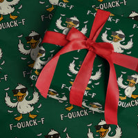 Funny F Quack F Silly Duck Sarcastic Joke Gift Wrapping Paper Roll - Wonder Print Shop