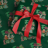 Funny Falala Christmas Song Faux Glitter Gingerbread Wrapping Paper Roll - Wonder Print Shop