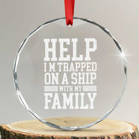 Funny Family Cruise Crystal Glass Ornament Vacation Trip Matching Cruise Ship TS10