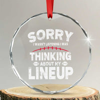 Funny Fantasy Football Player Crystal Glass Ornament Commissioner Draft Party - Wonder Print Shop