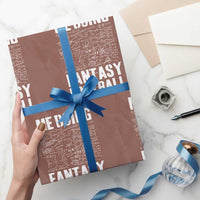 Funny Fantasy Football Wrapping Paper Roll Draft Party Commish FFL Vintage Touchdown Season - Wonder Print Shop