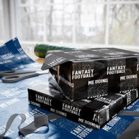 Funny Fantasy Football Wrapping Paper Roll Draft Party Commish FFL Vintage Touchdown Season - Wonder Print Shop