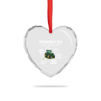 Funny Farmers Heart Crystal Glass Ornament Things I Do In My Spare Time - Wonder Print Shop