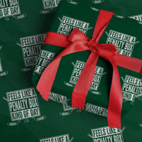 Funny Feels Like A Penalty Box Kind Of Day Wrapping Paper Roll Ice Hockey Lover - Wonder Print Shop