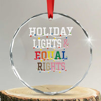 Funny Feminist LGBT Xmas Crystal Glass Ornament Holiday Lights And Equal Rights Led Lights TS11