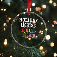 Funny Feminist LGBT Xmas Crystal Glass Ornament Holiday Lights And Equal Rights Led Lights TS11