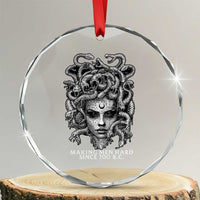 Funny Feminist Medusa Crystal Glass Ornament Making Men Hard Since 700 B.C Dark Myth Ancient TS10