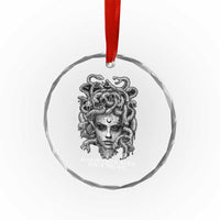 Funny Feminist Medusa Crystal Glass Ornament Making Men Hard Since 700 B.C Dark Myth Ancient - Wonder Print Shop