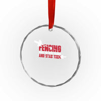 Funny Fencer Crystal Glass Ornament Fencing Make Me New Friends And Stab Them TS14