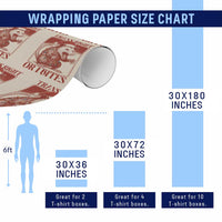 Funny Fierce Opossum Santa Wrapping Paper Roll Trans Right Or I Bites Christmas Gift - Wonder Print Shop
