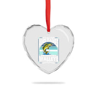 Funny Fishing Heart Crystal Glass Ornament It Is All Fun And Games Until Someone Loses A Walleye - Wonder Print Shop