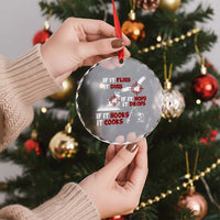 Funny Fishing Hunting Crystal Glass Ornament If It Flies It Dies If It Hops It Drops If It Hooks It Cooks TS11