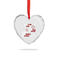Funny Fishing Hunting Heart Crystal Glass Ornament If It Flies It Dies If It Hops It Drops If It Hooks It Cooks - Wonder Print Shop