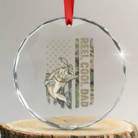 Funny Fishing Vintage Reel Cool Dad Crystal Glass Ornament Camo American Flag USA Bass Fish Fisherman TS10