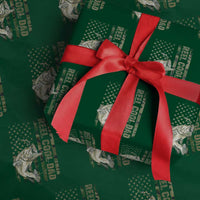 Funny Fishing Vintage Reel Cool Dad Wrapping Paper Roll Camo American Flag USA Bass Fish Fisherman - Wonder Print Shop