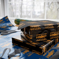 Funny Fishing Wrapping Paper Roll Mines So Big I Have To Use Two Hands Gag Gift - Wonder Print Shop