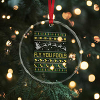 Funny Fly You Fools Christmas Crystal Glass Ornament Fantasy Movie Xmas Wizard Santa - Wonder Print Shop