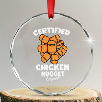 Funny Food Lover Gift Crystal Glass Ornament Certified Chicken Nugget Expert TS12