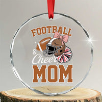 Funny Football And Cheer Mom Quote Crystal Glass Ornament Sports Season Gift TS12
