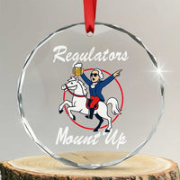 Funny Founding Father Patriotic Drinking Crystal Glass Ornament Regulators Mount Up 4th of July - Wonder Print Shop
