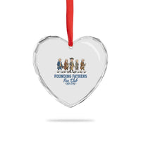 Funny Founding Fathers Fan Club Heart Crystal Glass Ornament Patriotic American History
