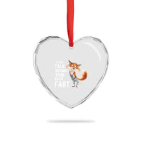 Funny Fox Meme Heart Crystal Glass Ornament If They Talk Behind Your Back Fart Naughty Joke - Wonder Print Shop
