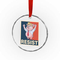 Funny Freedom Pig Resistance Movement Political Satire Meme Gift Crystal Glass Ornament - Wonder Print Shop
