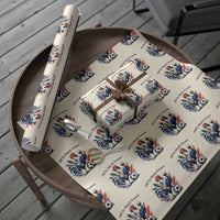 Funny French Rooster Soccer Fan Wrapping Paper Roll Off To Watch France