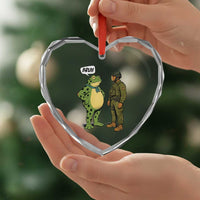 Funny Frog Bruh Resist Meme Heart Crystal Glass Ornament Free Portland Oregon Political Satire - Wonder Print Shop